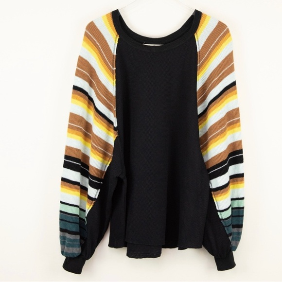 Free People We The Free Rainbow Dreams Batwing Sweater Too Size Small - Picture 3 of 6